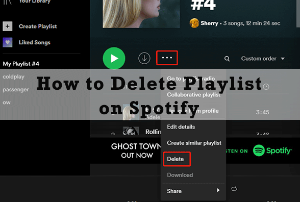 How to delete playlists on Spotify